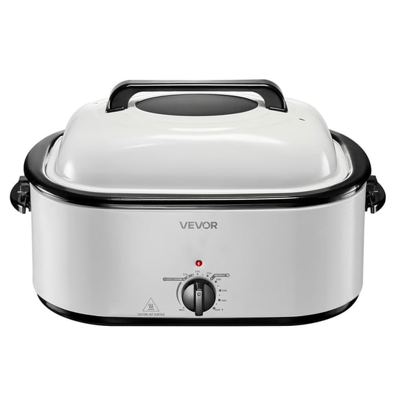 26QT Electric Roaster Oven,50-450F,Fit 30lb Turkey,with Self-Basting Lid Defrost Function