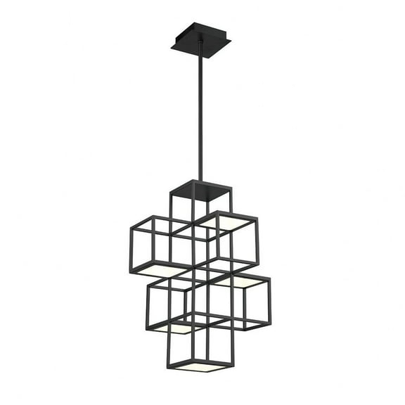 38260-029 Eurofase Lighting Ferro - 26W 1 LED Pendant in Transitional Style - 15.5 Inches Wide by 21 Inches High-Black Finish