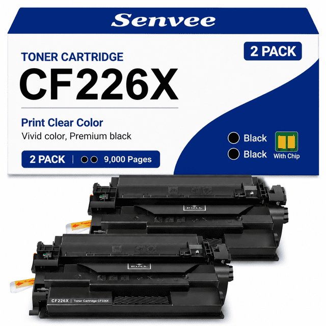 26X CF226X Black Toner Cartridge 2-Pack High Yield, Replacement for HP ...