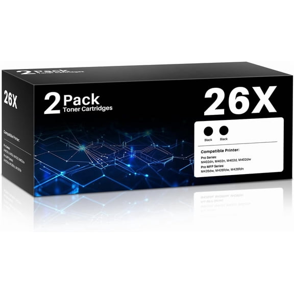 26X CF226X Toner Cartridge Compatible with 26X CF226X Cartridge for M402n M402dn M402d M402dw MFP M426fdw M406dw M426fdn Printer Toner