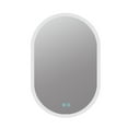 thumbnail image 1 of 26X18 Inch LED Bathroom Mirror with 3 Color Light, Frameless Oval Makeup Mirror with Smart Touch, Anti Fog Wall Mounted Vanity Mirror, Hanging Vertically, Natural, 1 of 7