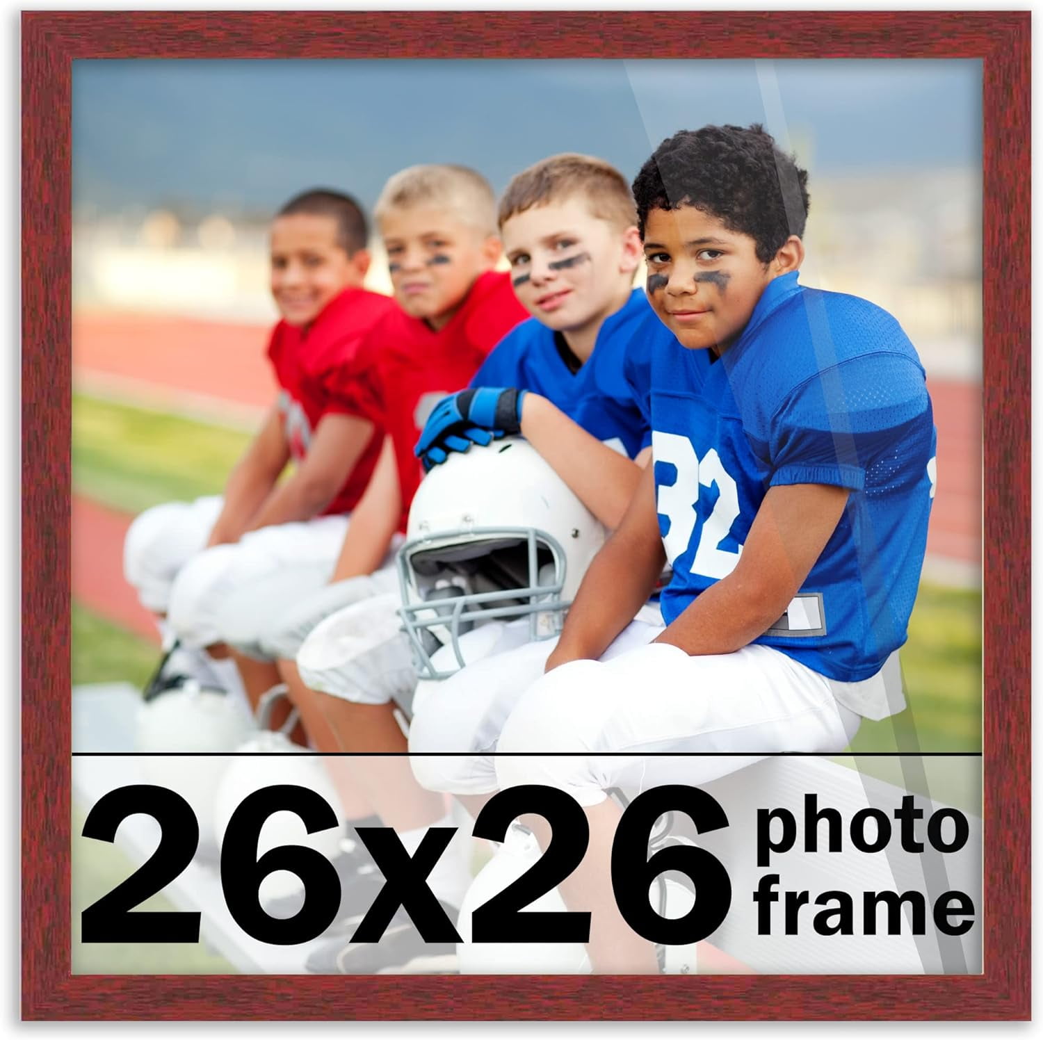 26X26 Frame Brown Mahogany Picture Frame - Solid Wood Frame Kit ...