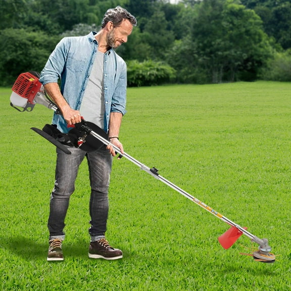 26cc 2-Stroke Gas Weed Trimmer Air-Cooled 2-Stroke Cordless Lawn Edger Gas String Trimmer with Handle