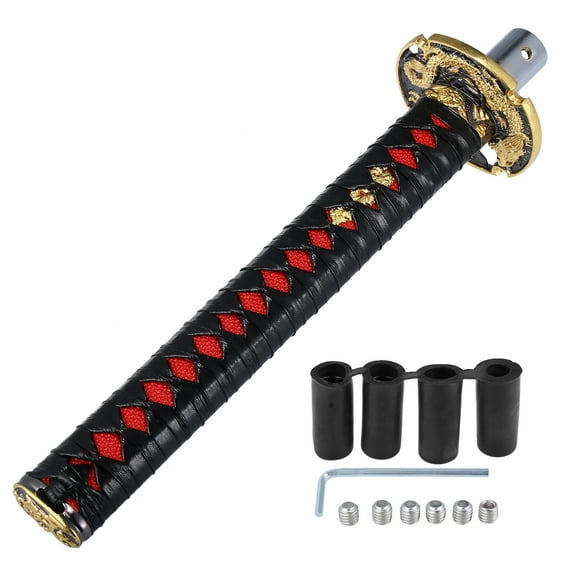 26cm Gear Shifter Lever Shift Knob Classic Braided Pattern for Most Manual Car Automatic Car Black Red