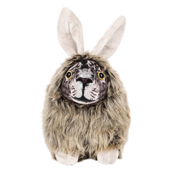 26cm Shaggy Fluffy Rabbit Plush Doll, Realistic Printed Face Long Ear Stuffed Toy, Soft Shag Furry Animal Figure Decor Ornament Neutral Gift For Bedroom Rest & Aesthetic Collectors