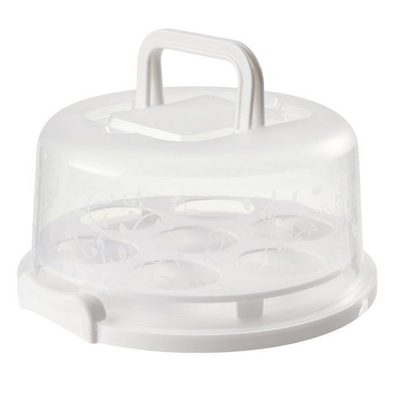 26cm x 26cm x 13.5cm Transparent Cake Carrier, Handles