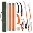 thumbnail image 1 of 26ft Adjustable Manual Pole Saw – Lightweight Fiberglass Tree Trimmer with Steel Blades, Rope Pull System & Storage Bag (13.7lbs, 8-Pole Kit), 1 of 10