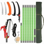 AsterOutdoor 26ft Lightweight Manual Pole Saw and Tree Pruner Set with Fiberglass Handle, 1 Set