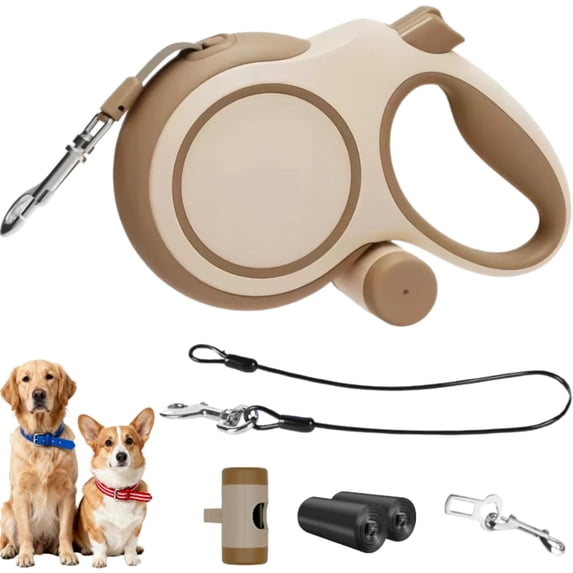 26ft Retractable Dog Leash for Large Dogs with Poop Bag Holder,Heavy
