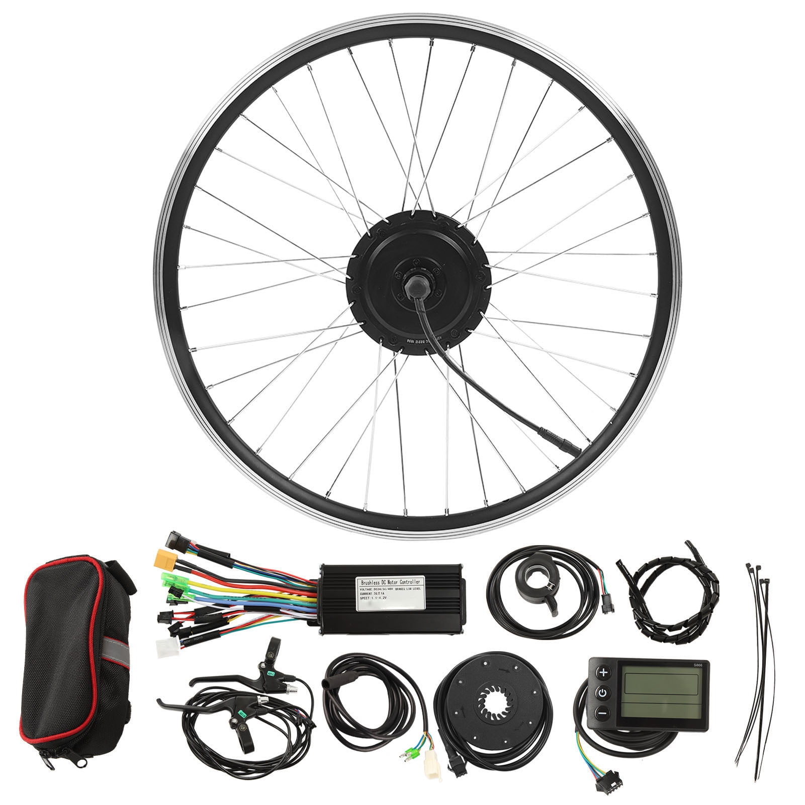26in 500W Electric Bike Hub Motor Kit LCD S866 Display Panel Front