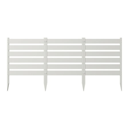 Zippity Outdoor Products No Dig Zippity Maui Fence Kit, White Vinyl Fence Panel (3 Panels)