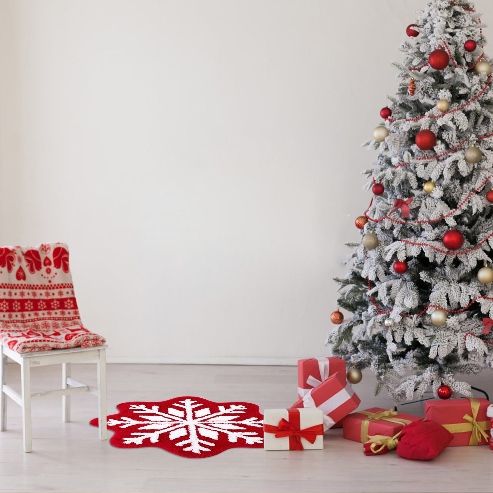 26inch Christmas Snowflake Doormat Snowflake Mat Non Round