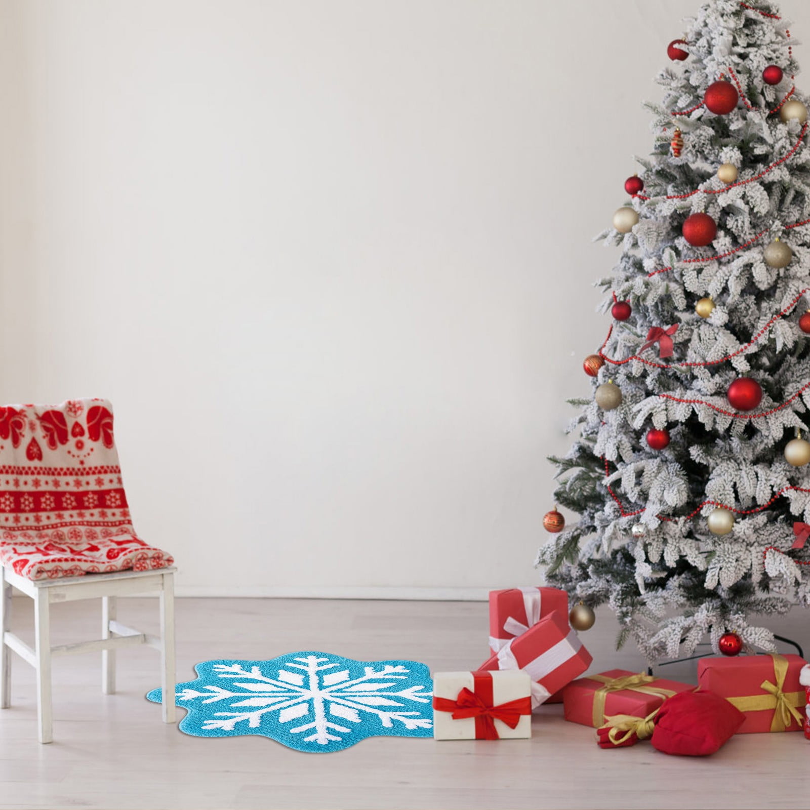 26inch Christmas Snowflake Doormat Snowflake Mat Non Round