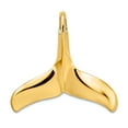 thumbnail image 1 of 26mm 14k Gold 3-d Whale Tail High Polish and Textured Charm Pendant Necklace for Women, 1 of 2