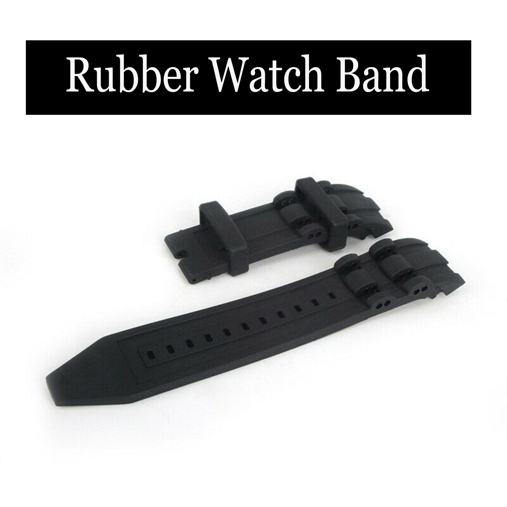 26mm Black Rubber Watch Band,Waterproof Strap,Durable Bands for Invicta
