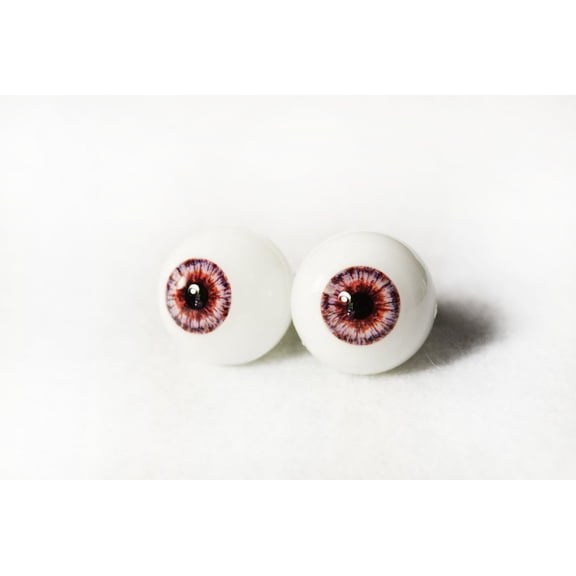 26mm Gray 2pcs Glastic Realistic Premium Doll Eyes Eyeball Made in Japan