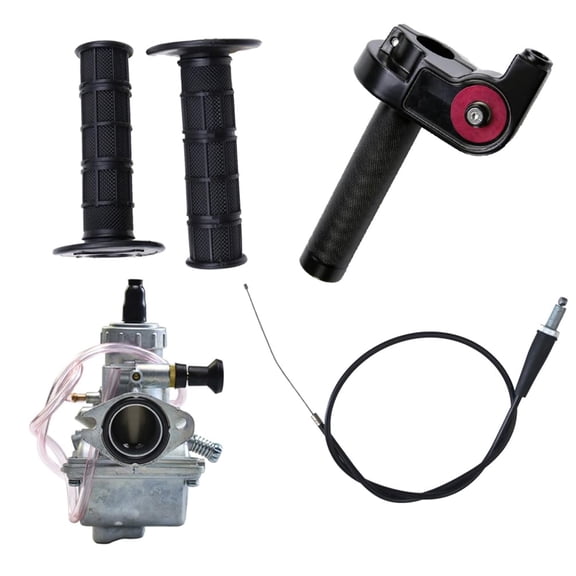 26mm Molkt Dirt Bike Carburetor Motorcycle Carb Handlebar Hand Grips Throttle Cable Twist Throttle for Pit Pocket Mini Bike Trail ATV UTV Go Kart Buggy Lifan Zongshen Thumpstar Braaap Atomic DHZ SSR