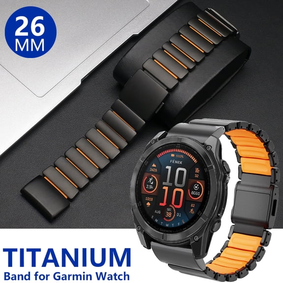 26mm Titanium Band for Garmin Watch Fenix 8 7X Pro Tactix 7 EPIX Pro 51mm Enduro 3 2X Instinct 3 2X 50mm Quick Fit Strap