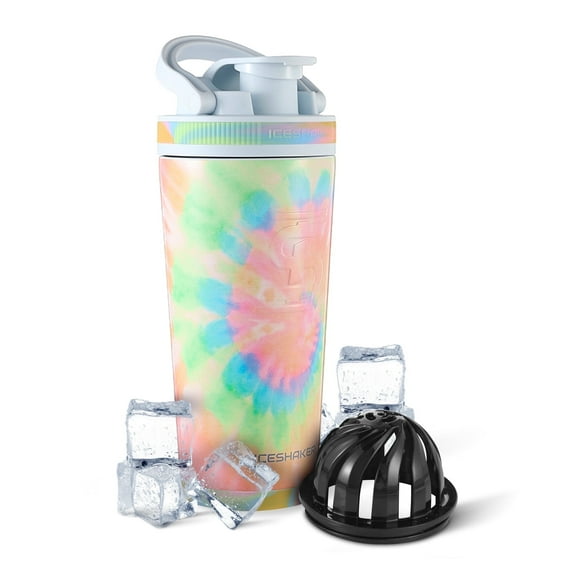 Ice Shaker Stainless Steel Protein Shaker Bottle, 26oz Cotton Candy