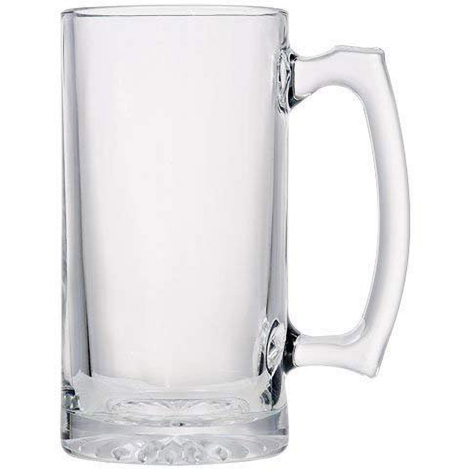Granatan Double Walled Beer Mug For Freezer, Clear Beer Mug Frozen Cup 16  oz, Plastic Beer Mug with Handle