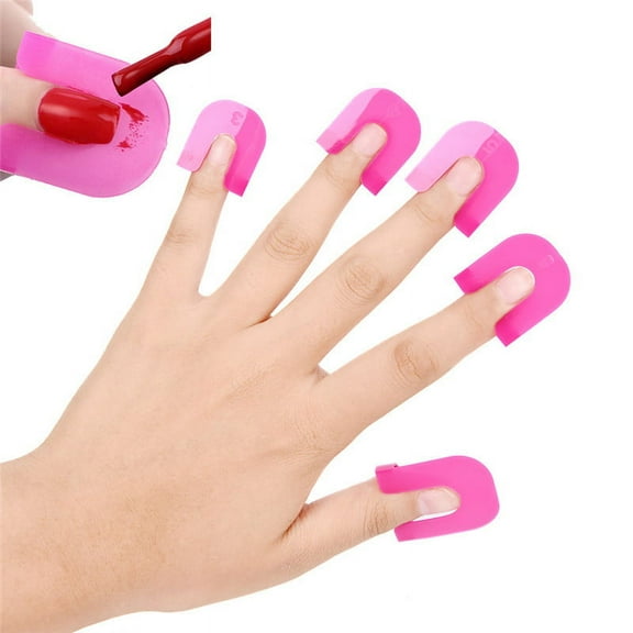 26pc Manicure Finger Nail Art Design Tips Cover Polish Shield Protector Tool Set