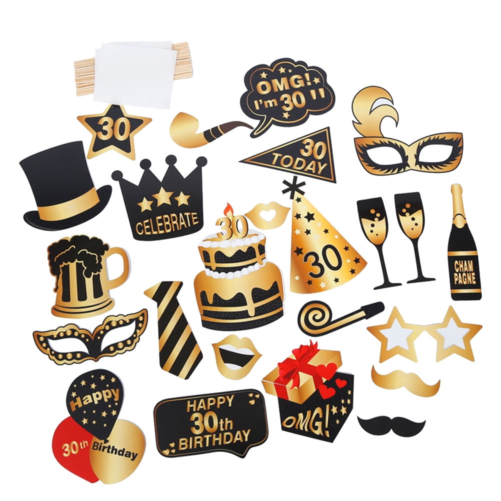 26pcs Glitter Birthday Party Photo Props Creative Crown Decoration 26pcs-glitter-birthday-party-photo-props-creative-crown-decoration