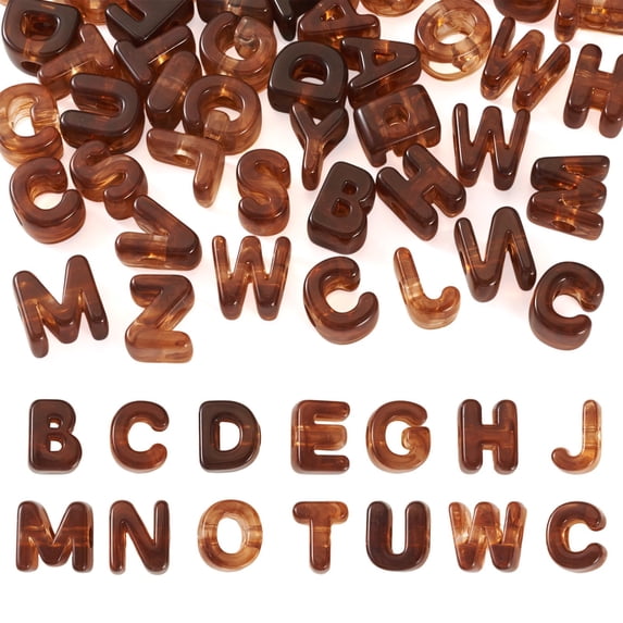 26pcs Large Letter Beads, Chunky Letter Beads, Acrylic Colorful 3D Bubble Big Alphabet Bead with Large Holefor Paracord Bag Keychains Charms
