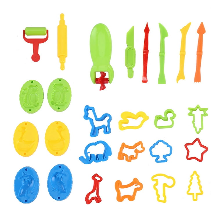 26pcs Plastic Play Dough Cutters Set Playdough Tools Set with