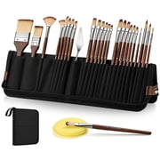 26Pcs Professional Paint Brush Set Watercolor Acrylic Oil Painting Brushes with Palette Knife for Artist Face Painting Travel Art Kit