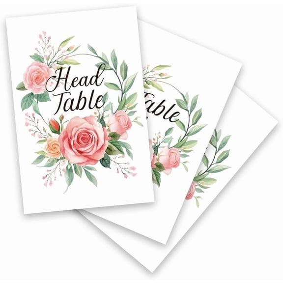 26pcs Table Numbers 5.9x3.9Inch Spring Flower Wreath Table Number Cards 1-25 with Head Table Numbers Floral Table Cards for Wedding Reception Party Event Anniversary Birthday Decoration DIY Pink