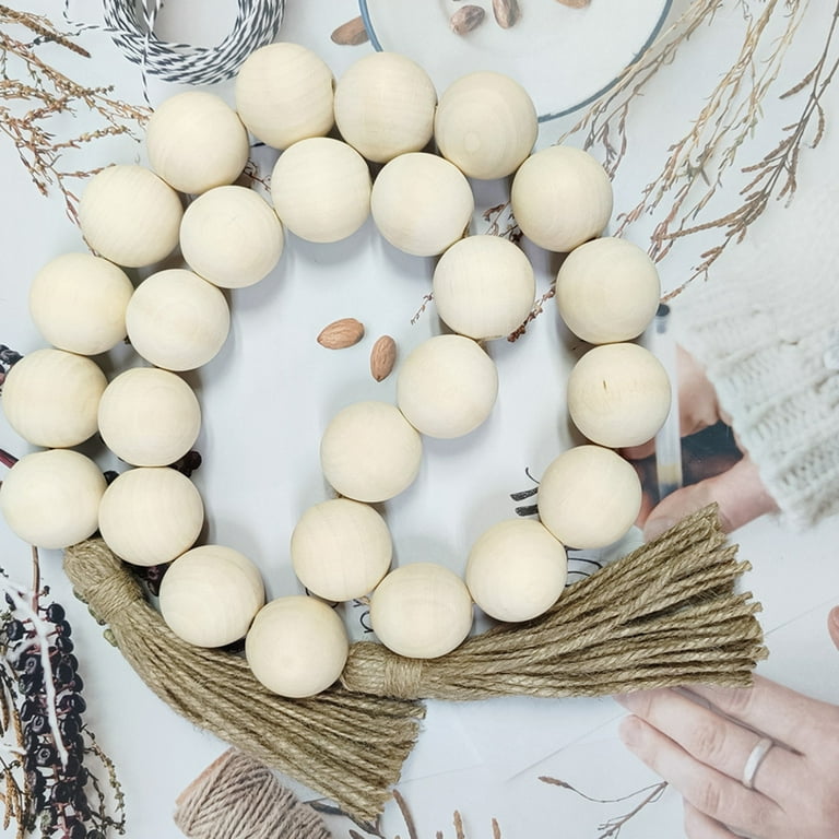 Wood Bead Garland Beads For Coffee Table 26pcs Wooden Beads Large