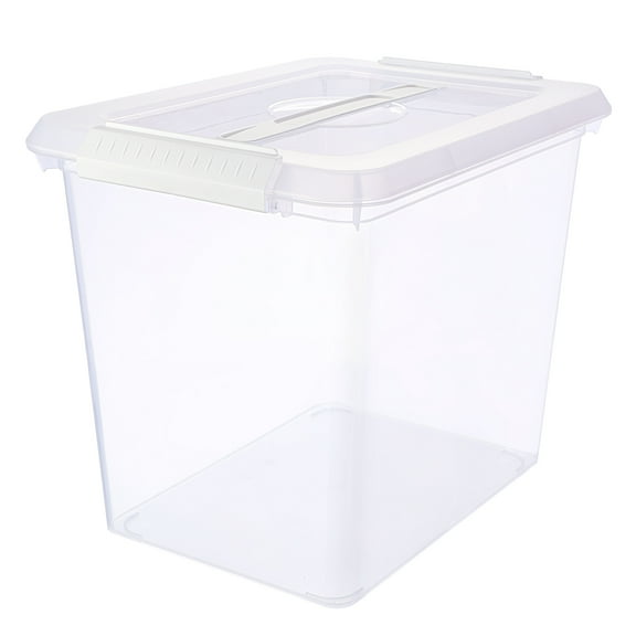 26qt. Clear Storage Bin with Lid by Simply Tidy  Durable Plastic Organizer for Crafts - Household Items - Files & More - 1 Pack
