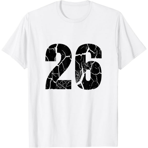 26th Birthday Gifts 26 Year Old T-ShirtMen and women, White T-shirt, size: Extra large