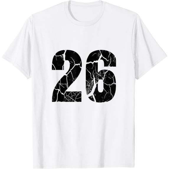 26th Birthday Gifts 26 Year Old T-ShirtMen and women, White T-shirt, size: Extra large