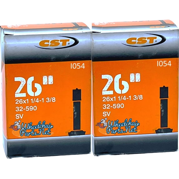 26x1 3/8" Standard Inner Tube With Straight Valve. Price is for a set of 2