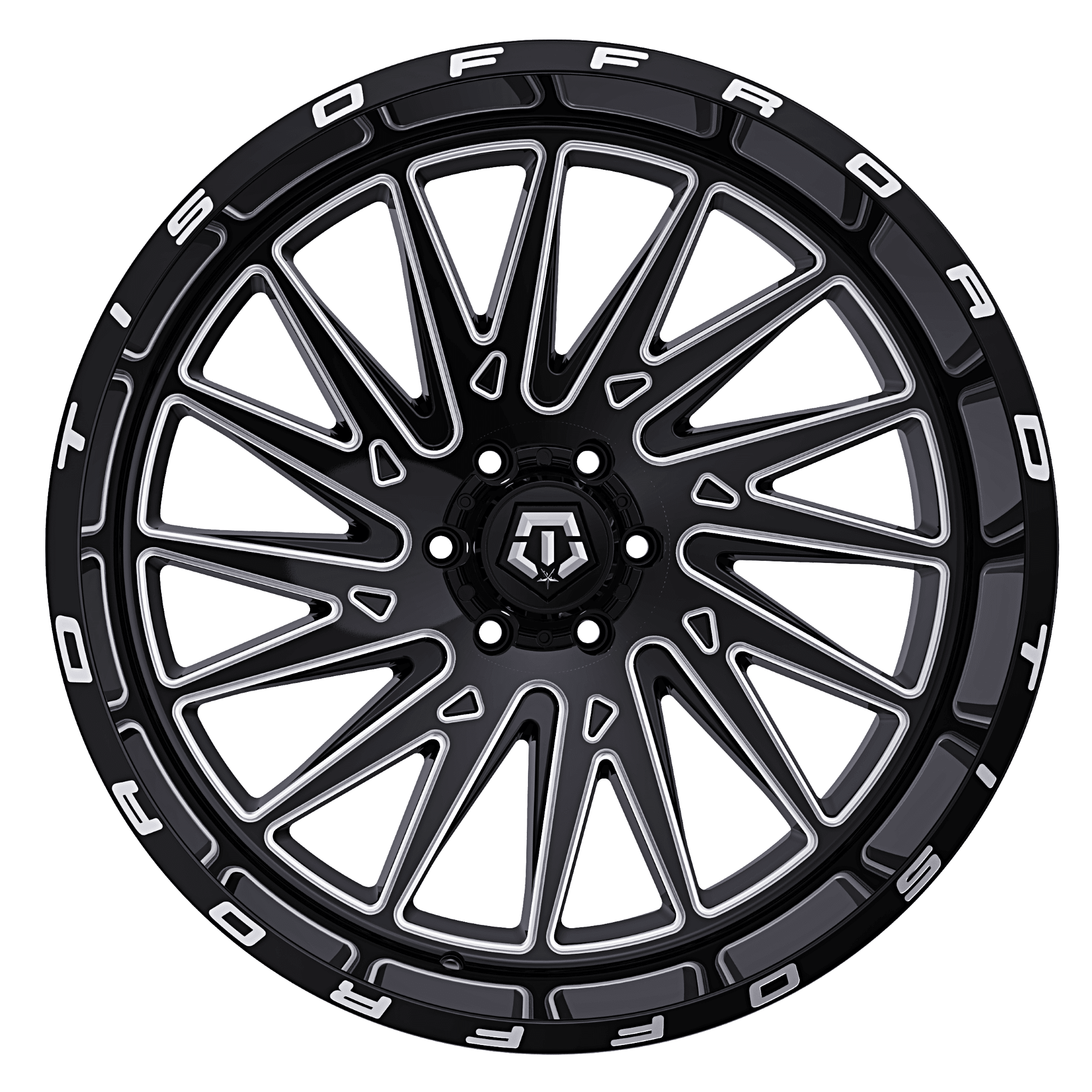 1 TIS 26x12 6X135 -44 547BM Gloss Black w/Milled Accents Wheel Rim