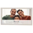 thumbnail image 1 of 26x13 Frame White Wheat Solid Wood Picture Frame | Moulding Width 0.75 Inches | Interior Depth 0.5, 1 of 8