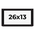 thumbnail image 1 of 26x13 Shadow Box Black Solid Wood Display Picture Frame | 1 Inch Rabbet Depth | | 1.375 Inch, 1 of 4