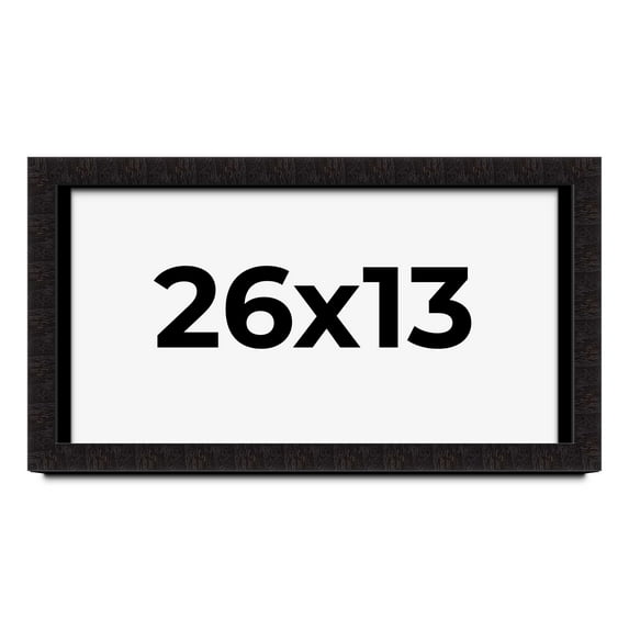 26x13 Shadow Box Black Solid Wood Display Picture Frame | 1 Inch Rabbet Depth | | 1.375 Inch