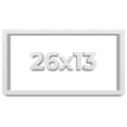 thumbnail image 1 of 26x13 Shadow Box High Gloss White Display Frame | 1.625 Inches Deep | 1 Inch Moulding Width | Solid, 1 of 4