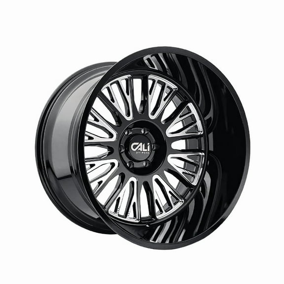 Cali Off-Road 9116-26483BM Vertex 9116 Gloss Black Milled Wheel - 26 x 14 in., 6-139.7 mm, -76 mm, 106 mm