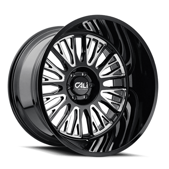 Cali Off-Road 9116-26481BM Vertex 9116 Gloss Black Milled Wheel - 26 x 14 in., 8-165.1 mm, -76 mm, 125.2 mm