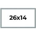 thumbnail image 1 of 26x14 Frame Blue Scuffed Farm Board Solid Wood Picture Frame Width 0.75 Inches | Interior Depth 0.5, 1 of 8