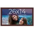 thumbnail image 1 of 26x14 Frame Brown Solid Wood Picture Frame Width 0.75 Inches | Interior Frame Depth 0.5 Inches |, 1 of 8