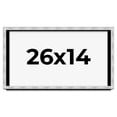 thumbnail image 1 of 26x14 Frame Brushed Silver Solid Wood Picture Frame | 0.75 Inch Moulding Width | Rabbet Depth 0.75, 1 of 5