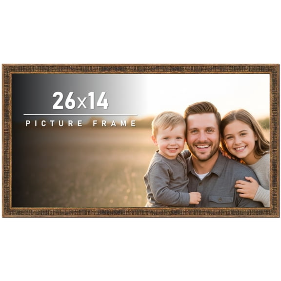 26x14 Frame Gold Picture Frame - Complete Modern Photo Frame Includes UV Acrylic Shatter Guard