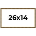 thumbnail image 1 of 26x14 Frame Gold Picture Frame - Complete Modern Photo Frame Includes UV Acrylic Shatter Guard, 1 of 8