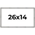 thumbnail image 1 of 26x14 Frame Silver Grey Distressed Solid Wood Picture Frame | 0.75 Inch Moulding Width | Interior, 1 of 8