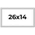 thumbnail image 1 of 26x14 Frame Silver Inner Slope Bevel Picture Frame | 1 Inch Moulding Width | 0.75 Inch Rabbet Depth, 1 of 8
