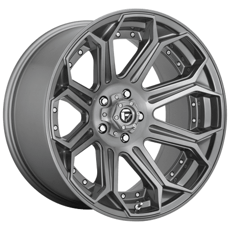 26x14 Fuel D705 SIEGE BRUSHED GUN METAL TINTED CLEAR Wheel 8x6.5 (-75mm)